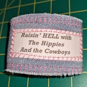 Handmade Cuff Bracelet Hippies and Cowboys